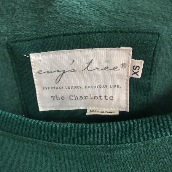 Green Charlotte sweater with Faux leather trim - Picture 5 of 7